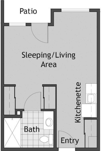 Studio Apartment floor plan layout