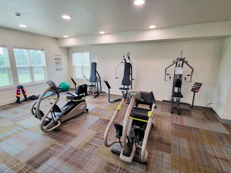 The fitness center at Cypress Springs